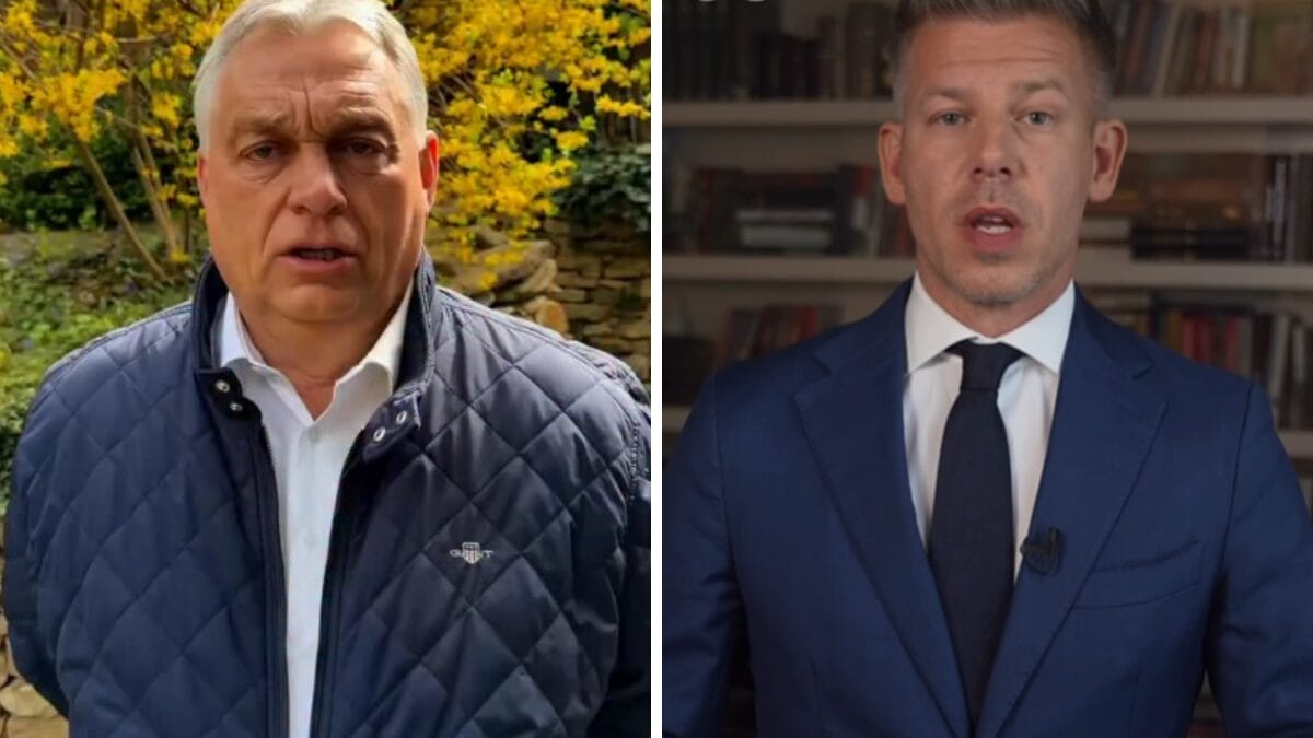 Viktor Orbán e Péter Magyar, respectivamente (Foto: Redes sociais, Reprodução)