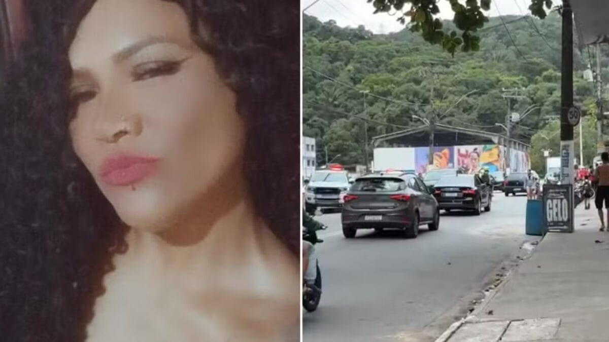 montagem com foto da vítima e local onde ocorreu o desentendimento