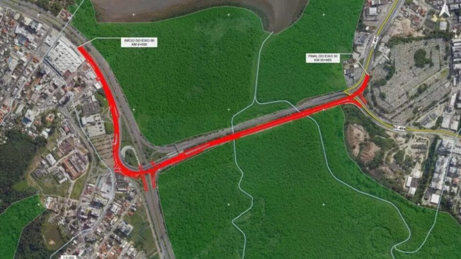 Novo elevado no CIC promete melhorar trânsito em região central de Florianópolis