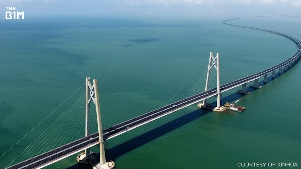 Ponte-t&uacute;nel Hong Kong-Zhuhai-Macau (vista a&eacute;rea)