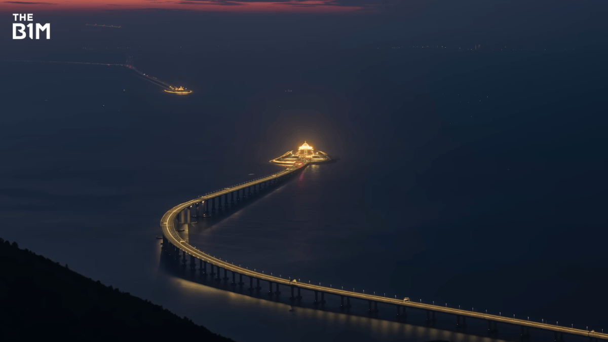 Ponte-t&uacute;nel Hong Kong-Zhuhai-Macau (vista a&eacute;rea)