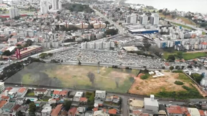 Terreno fica no bairro Capoeiras, em Florianópolis (Foto: Governo do Estado de Santa Catarina)