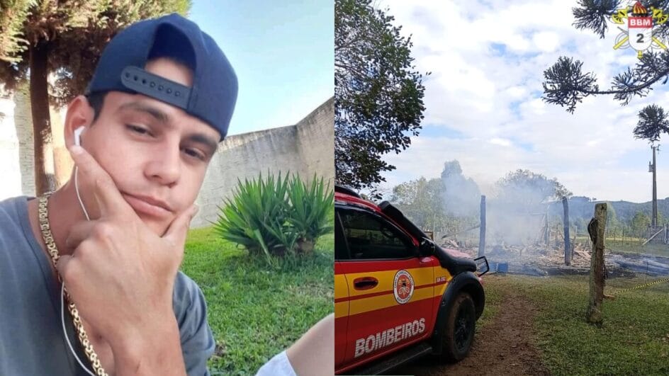 Incêndio no interior de São Cristóvão do Sul