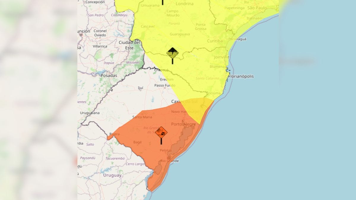 ciclone bomba afeta o tempo em SC