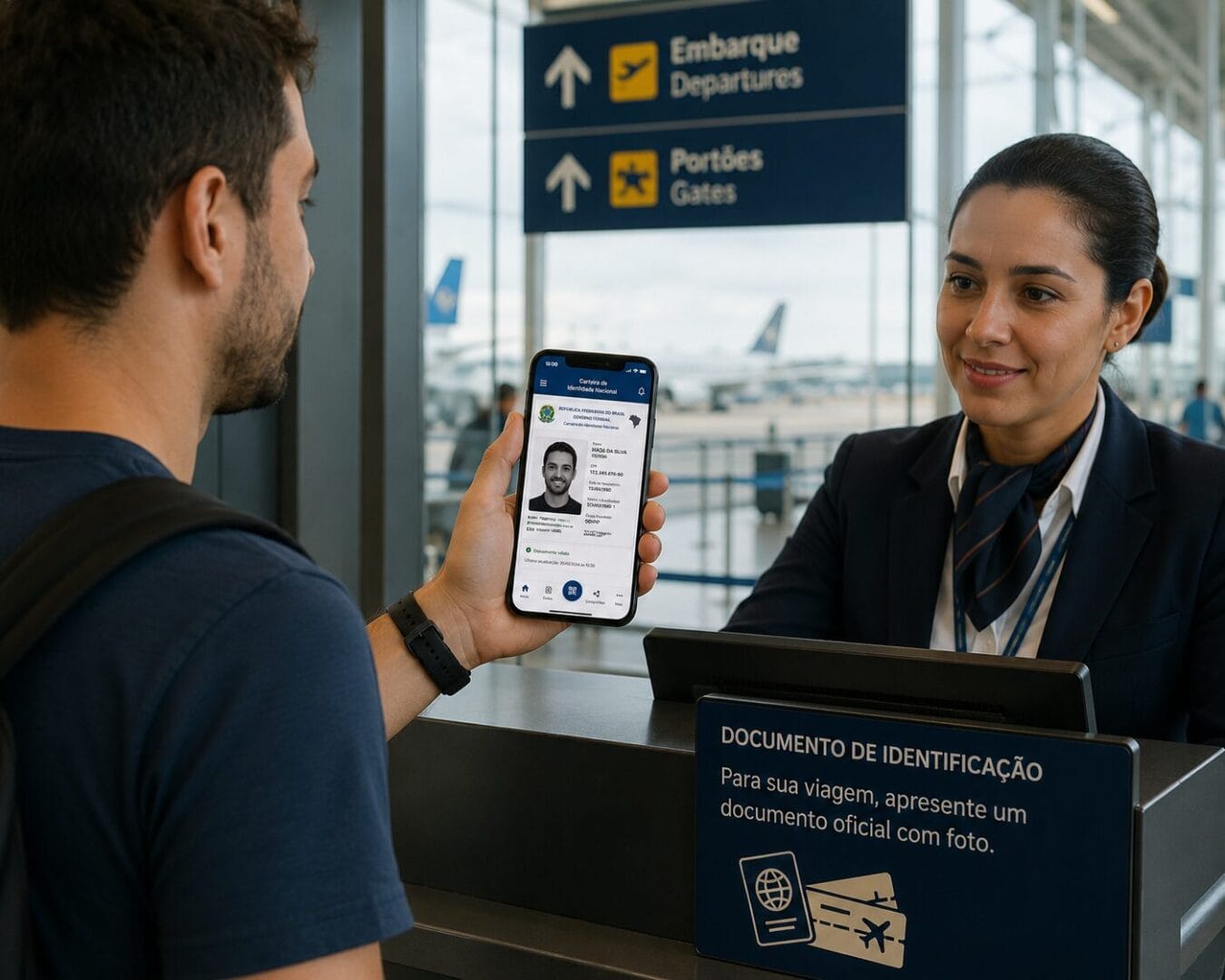 Documento digital j&aacute; pode ser utilizado em diferentes situa&ccedil;&otilde;es do cotidiano (Imagem: ChatGPT)