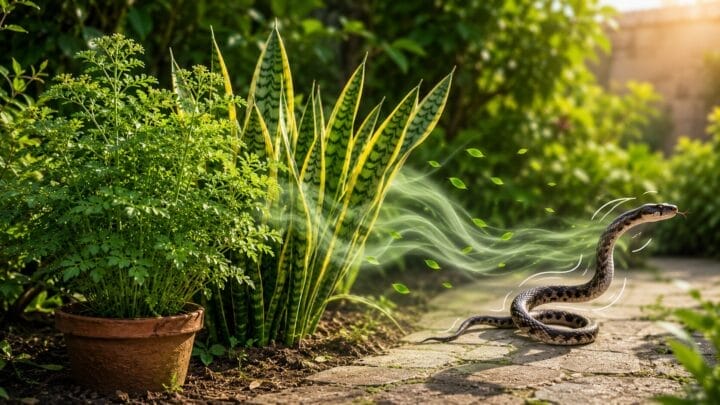 Plantas repelem cobras pelo cheiro (Imagem, ChatGPT)