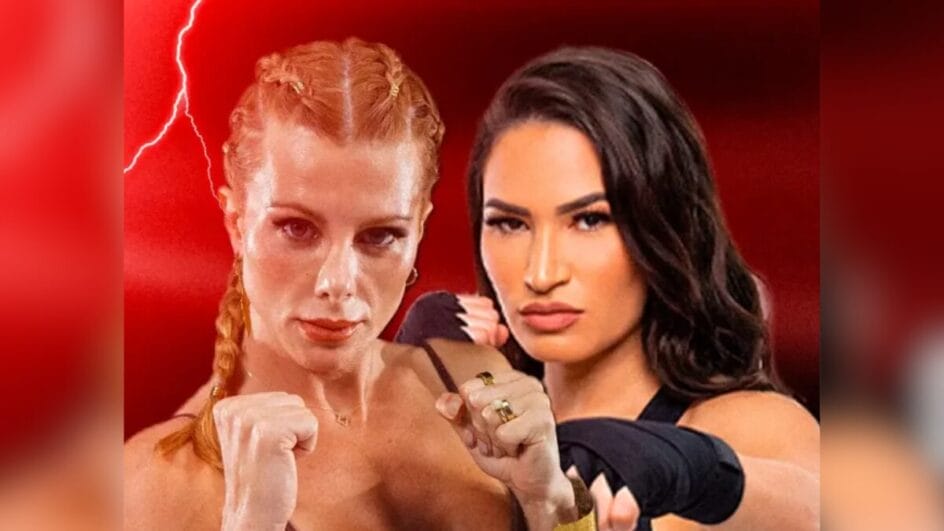Deborah Albuquerque x Raíssa Barbosa no Fight Music Show 8 (Foto: Divulgação, FMS)