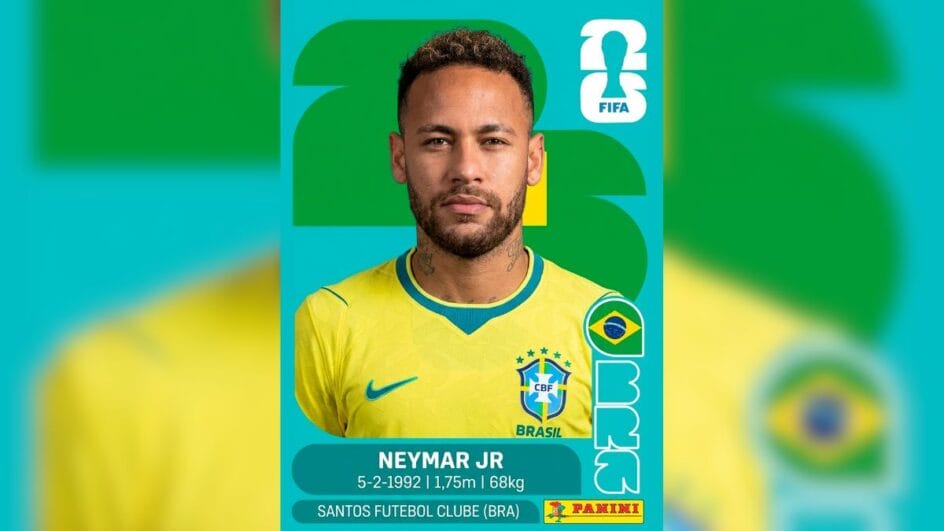 Neymar ficou sem figurinha na Copa de 2026 (Foto: Reprodução)