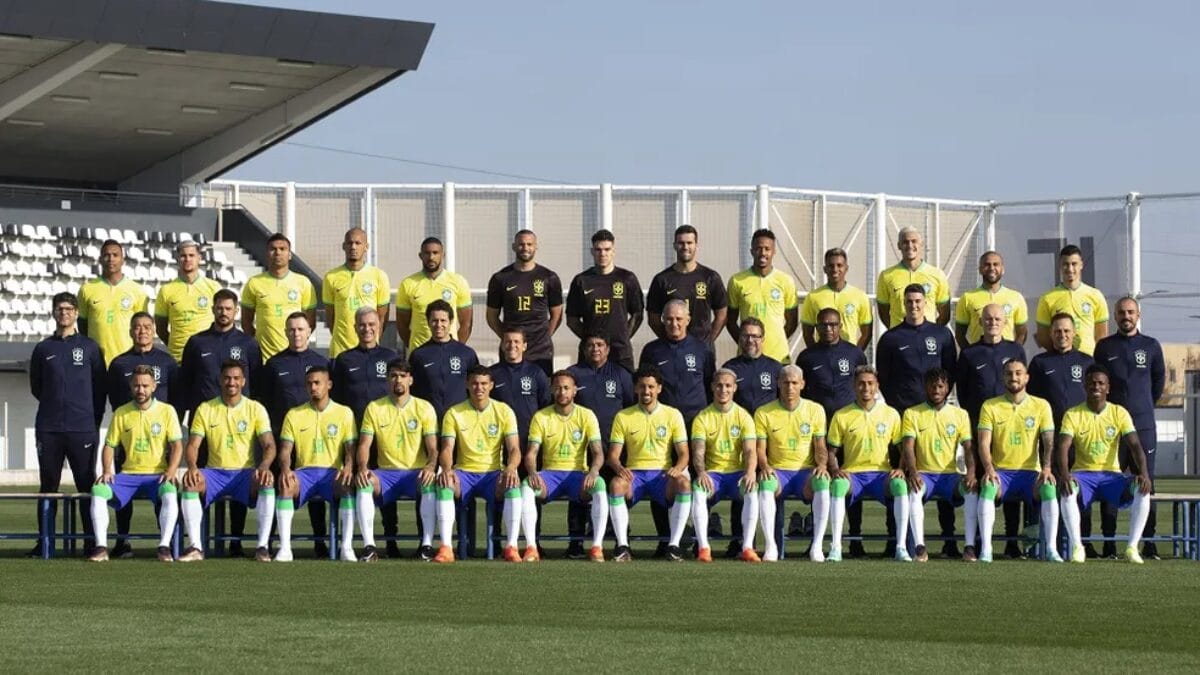 Foto oficial da Sele&ccedil;&atilde;o brasileira para Copa do Mundo no Catar (Foto: Divulga&ccedil;&atilde;o, CBF)