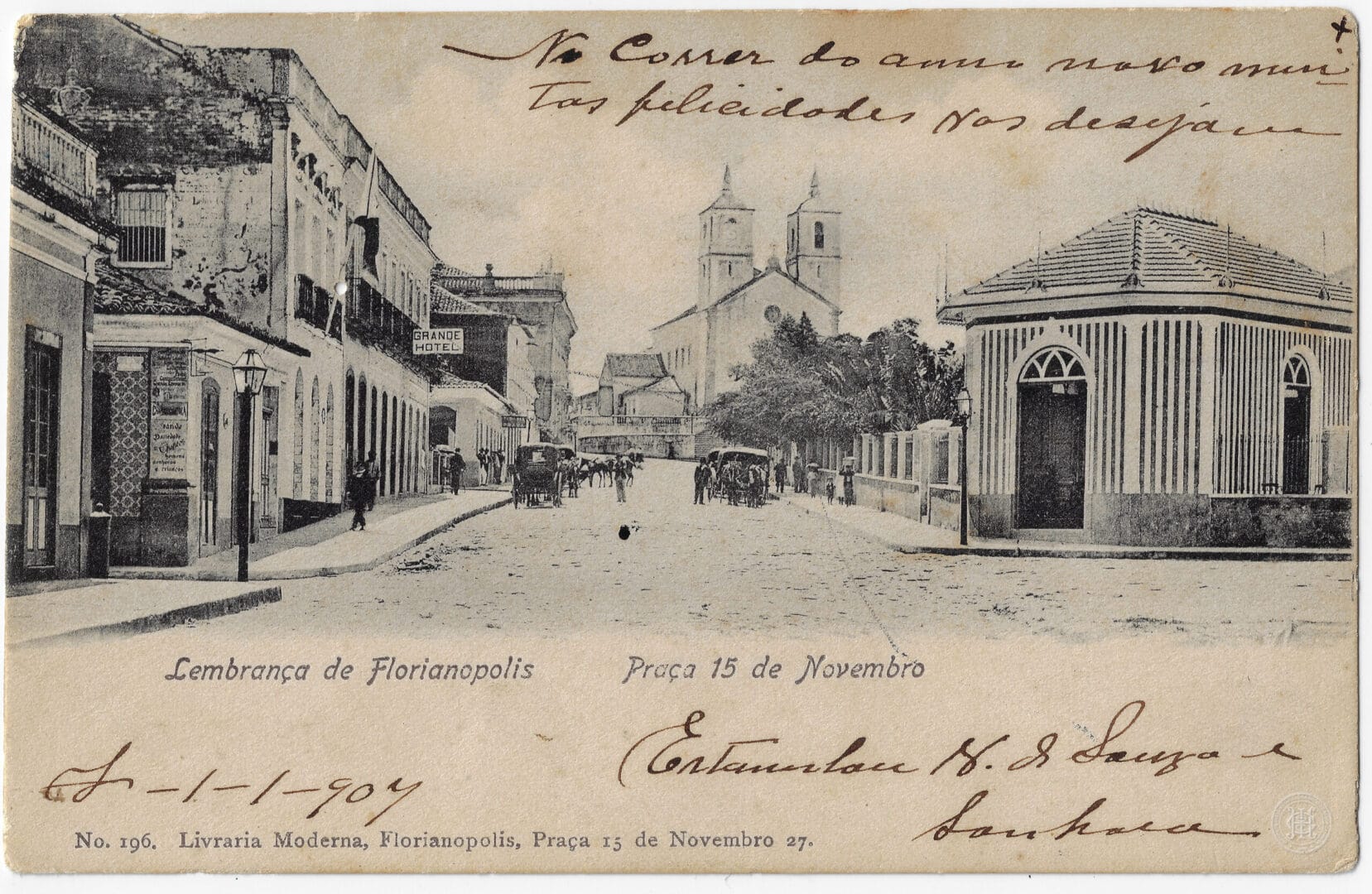Cart&atilde;o postal de Florian&oacute;polis mostra como era a cidade h&aacute; mais de 100 anos