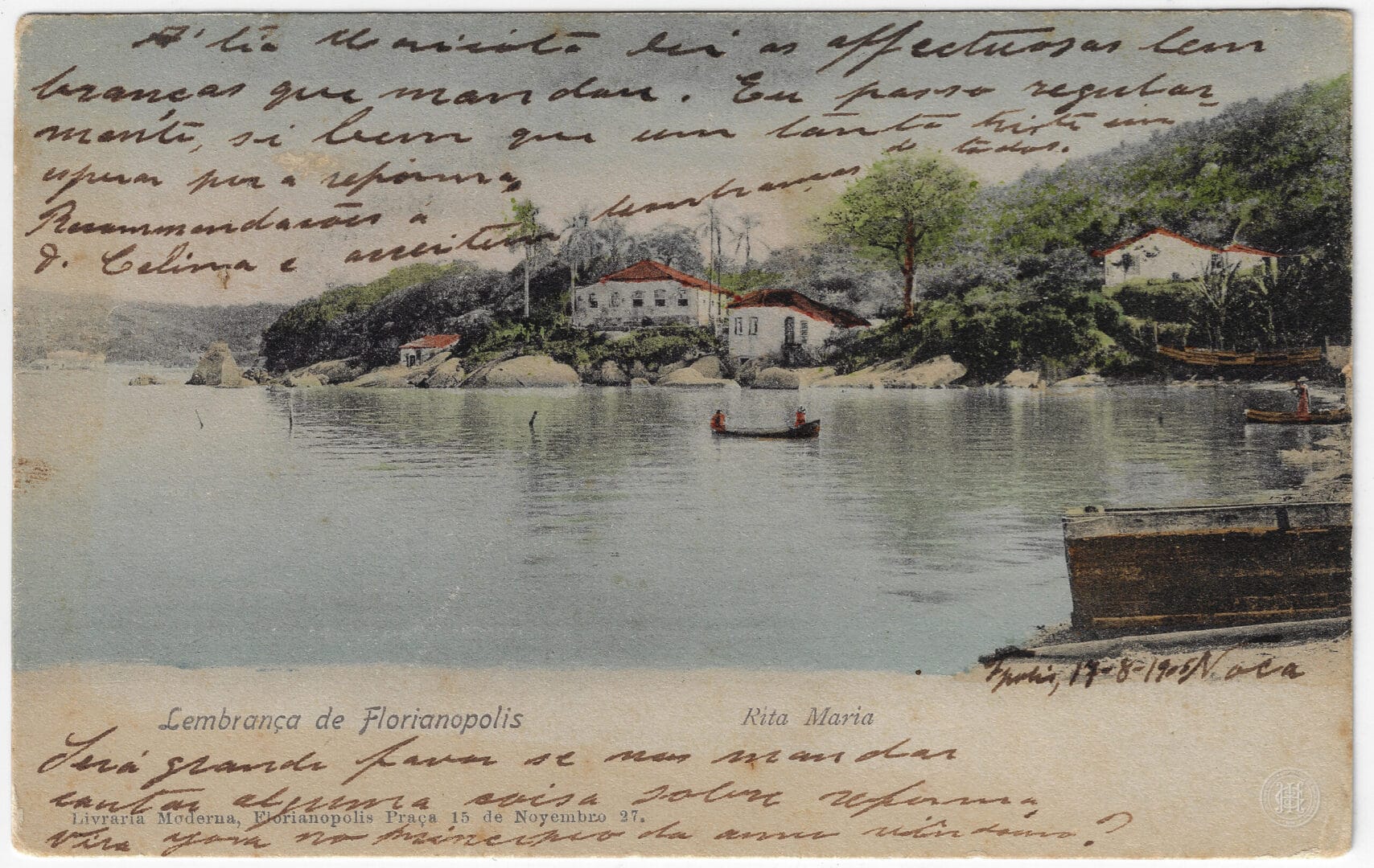 Cart&atilde;o postal de Florian&oacute;polis mostra como era a cidade h&aacute; mais de 100 anos