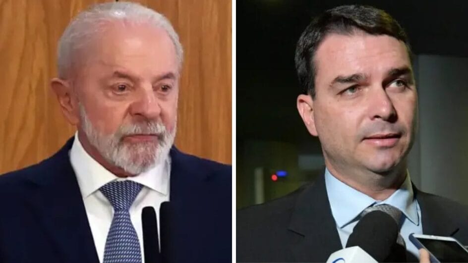 Lula e Flávio Bolsonaro