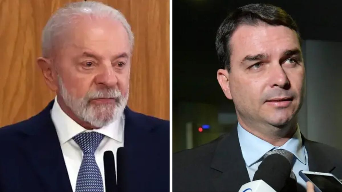 Lula e Flávio Bolsonaro