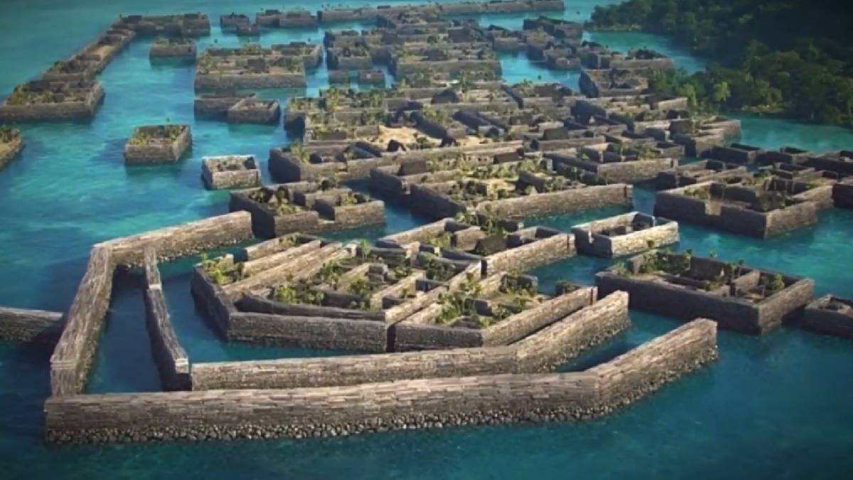 Cidade marítima da Micronésia impressiona pela engenharia antiga (Imagem: Reprodução YouTube)
