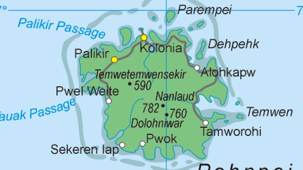 Nan Madol está localizada na ilha de Pohnpei, na Micronésia, no Oceano Pacífico (Imagem: Wikimedia Commons)