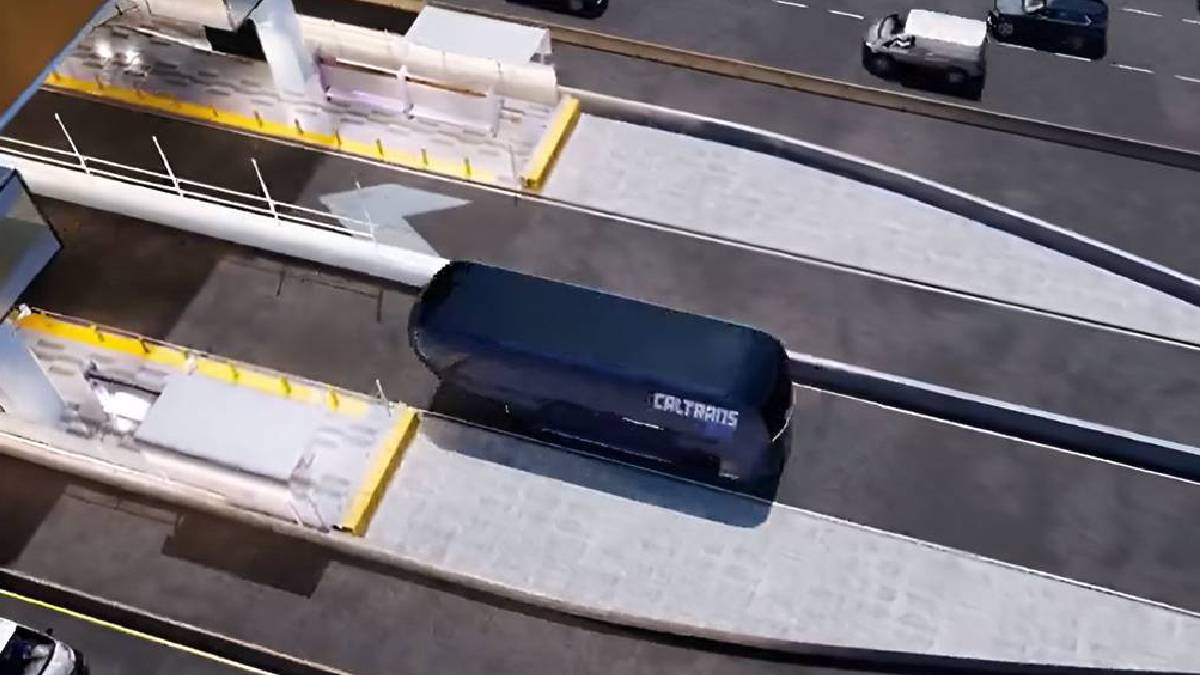 Pistas segregadas e exclusivas são o coração do projeto Caltrans para evitar o tráfego e garantir viagens expressas (Reprodução: Caltrans / Divulgação)