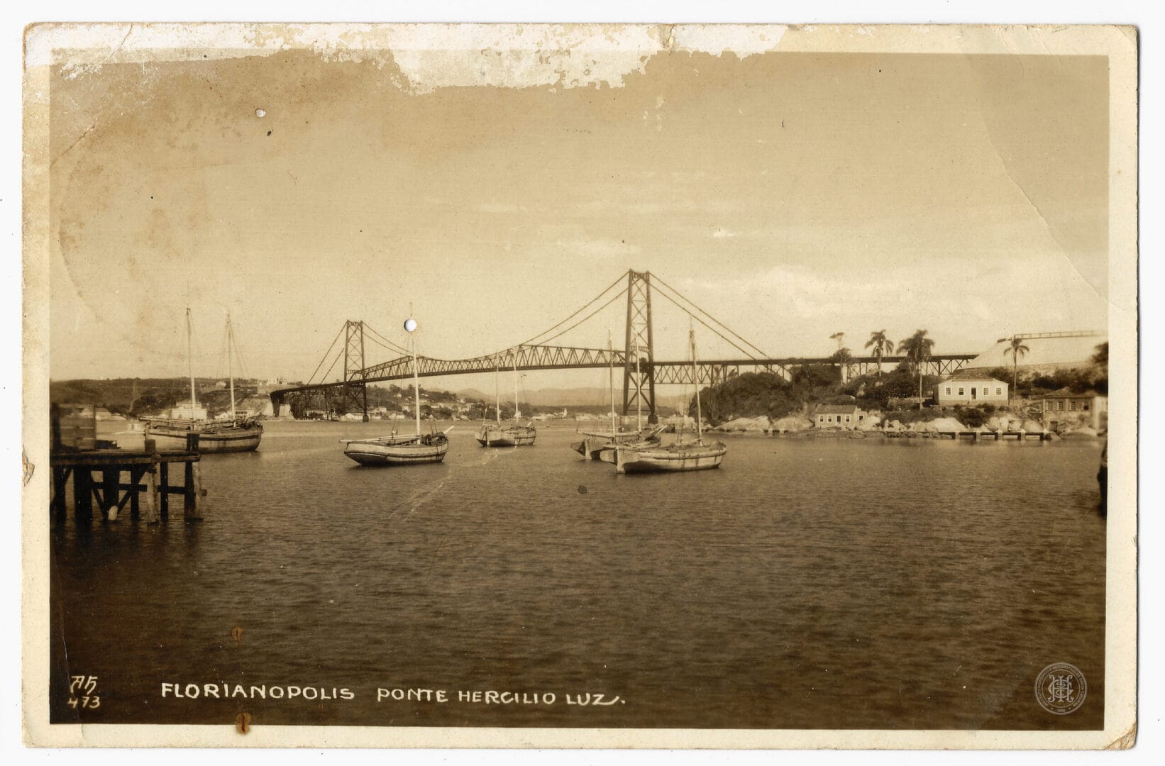 Cart&atilde;o postal de Florian&oacute;polis mostra como era a cidade h&aacute; mais de 100 anos