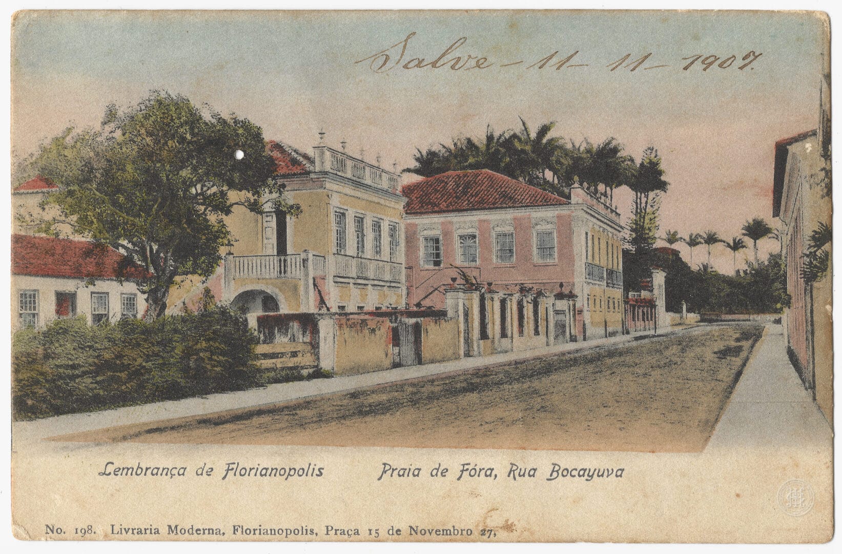 Cart&atilde;o postal de Florian&oacute;polis mostra como era a cidade h&aacute; mais de 100 anos