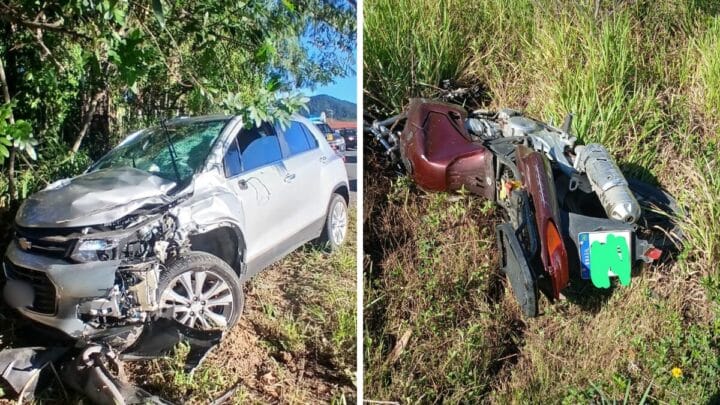 Acidente aconteceu em Apiúna (Foto: Corpo de Bombeiros Voluntários, Divulgação)