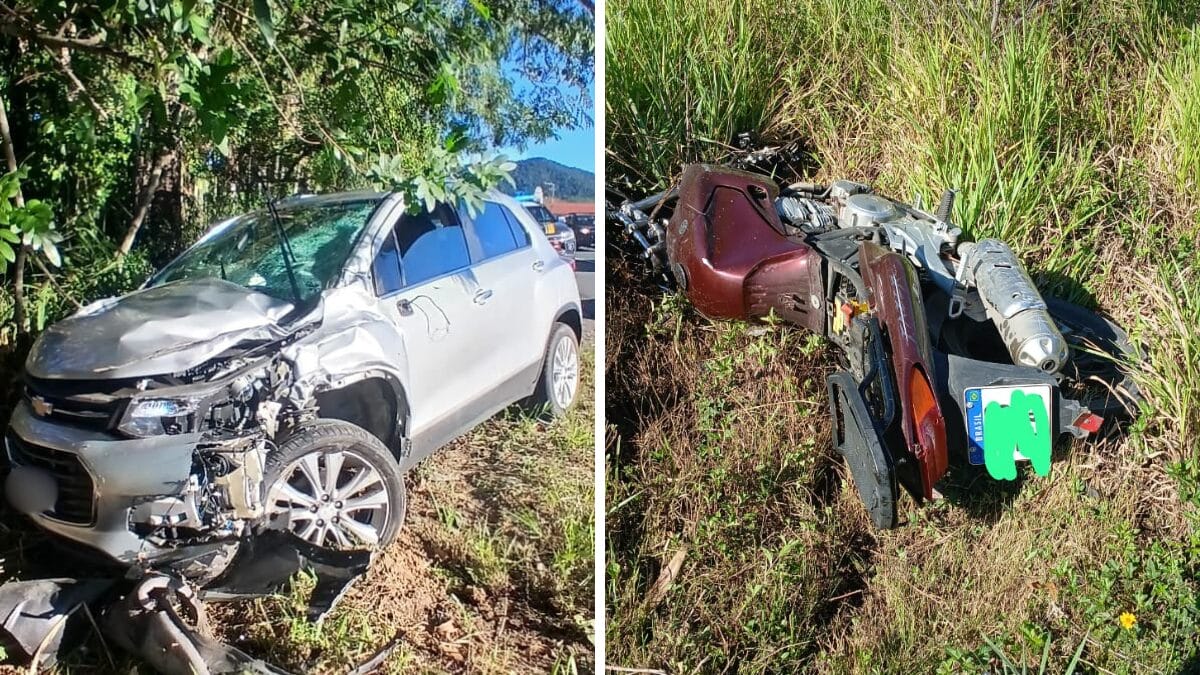 Acidente aconteceu em Apiúna (Foto: Corpo de Bombeiros Voluntários, Divulgação)