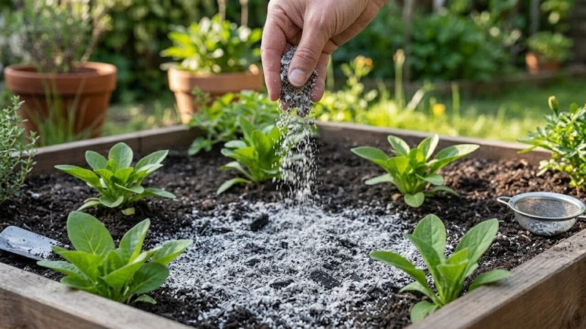 cinzas de churrasqueira nas plantas 