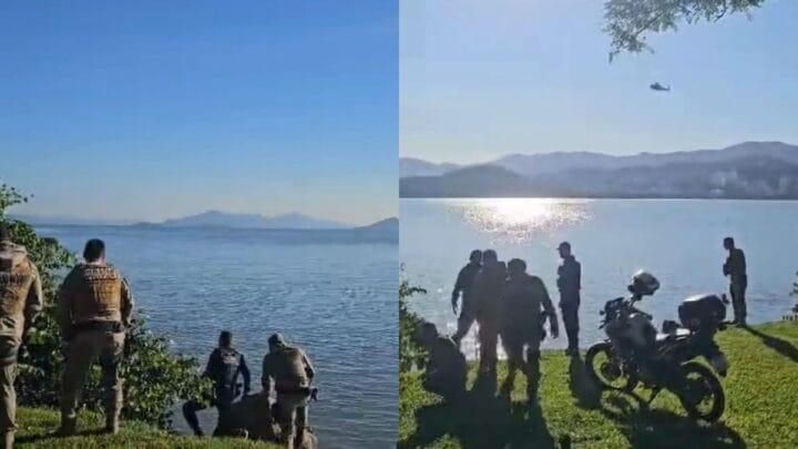 Homem é preso após tentar roubar ciclista e fugir pelo mar no Centro de Florianópolis