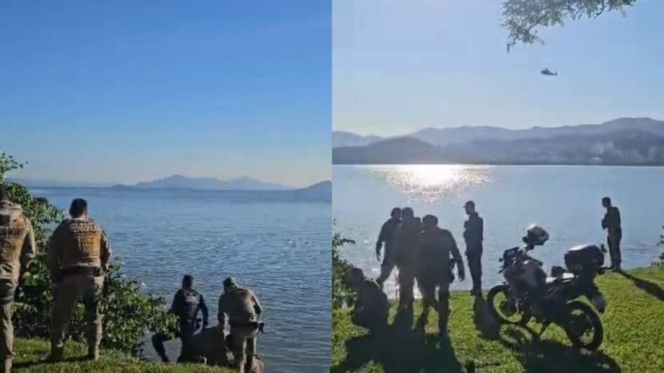 Homem é preso após tentar roubar ciclista e fugir pelo mar no Centro de Florianópolis