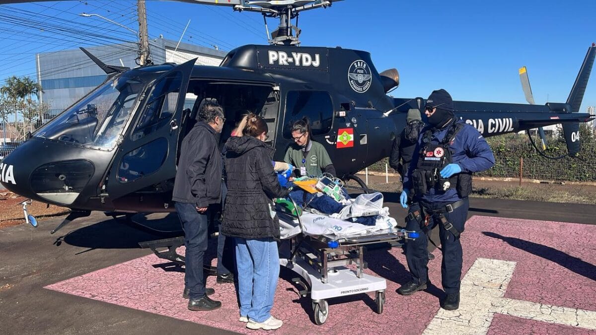 Homem &eacute; pisoteado por bovino e precisa ser resgatado de helic&oacute;ptero em SC