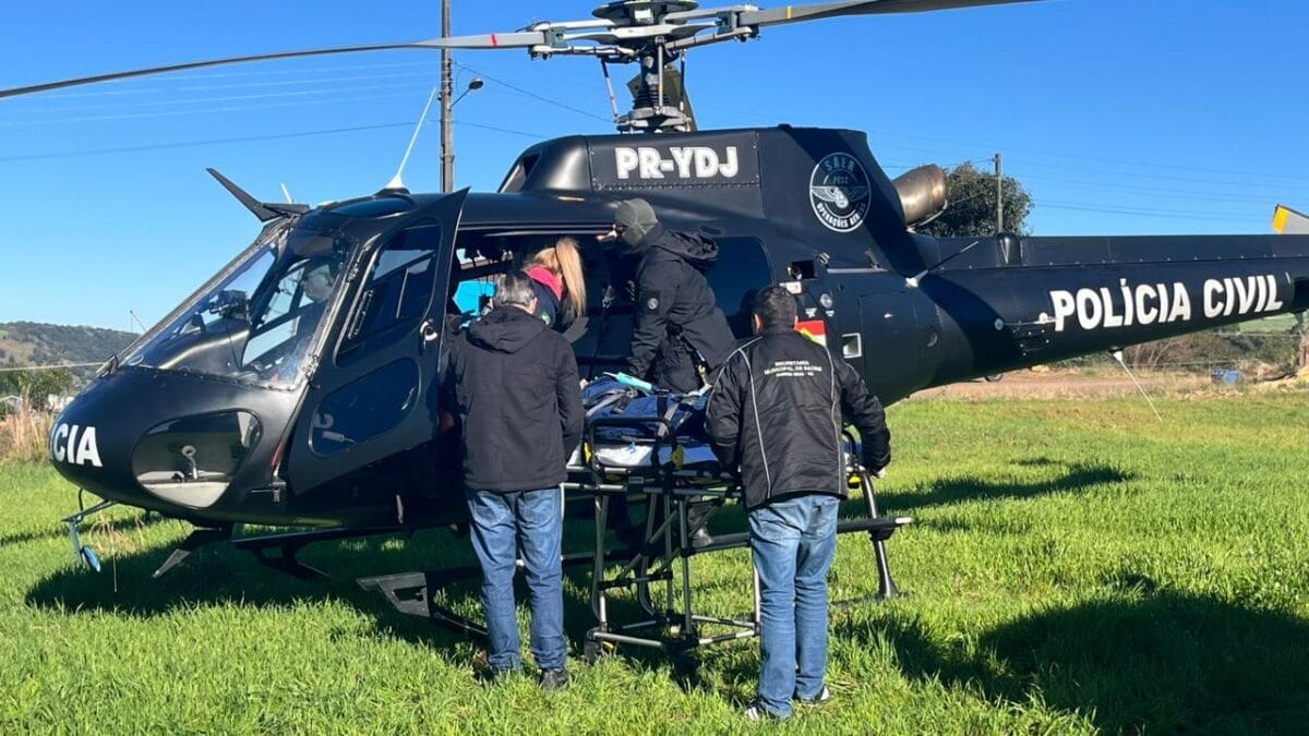 Homem &eacute; pisoteado por bovino e precisa ser resgatado de helic&oacute;ptero em SC
