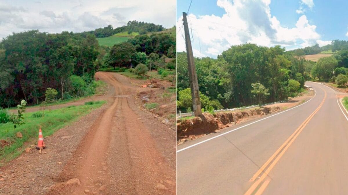 Pavimentação da SC-492, entre os municípios de Romelândia e São Miguel da Boa Vista
