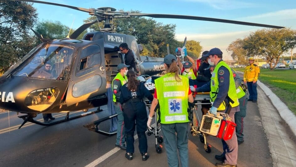 PRF é atropelado em SC recebe transfusão de sangue na rodovia e é internado em estado grave