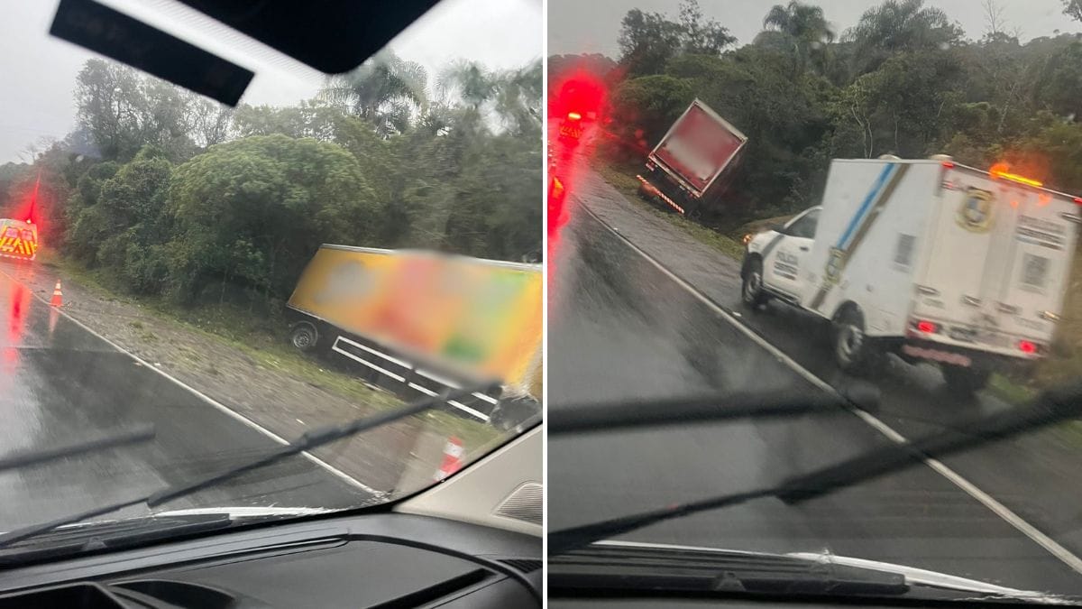 Acidente com carreta na BR-376