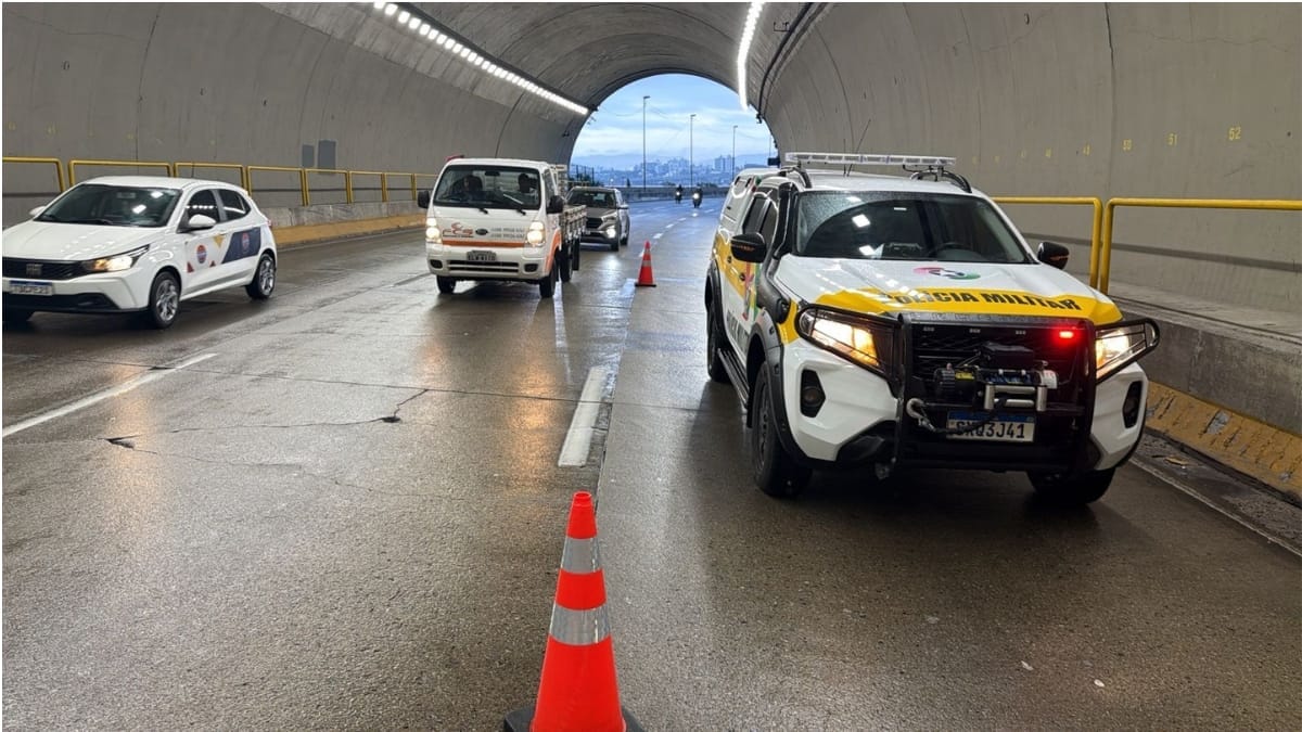 Acidente deixa motociclista morto no T&uacute;nel Antonieta de Barros (Foto Divulga&ccedil;&atilde;o, PMRv)