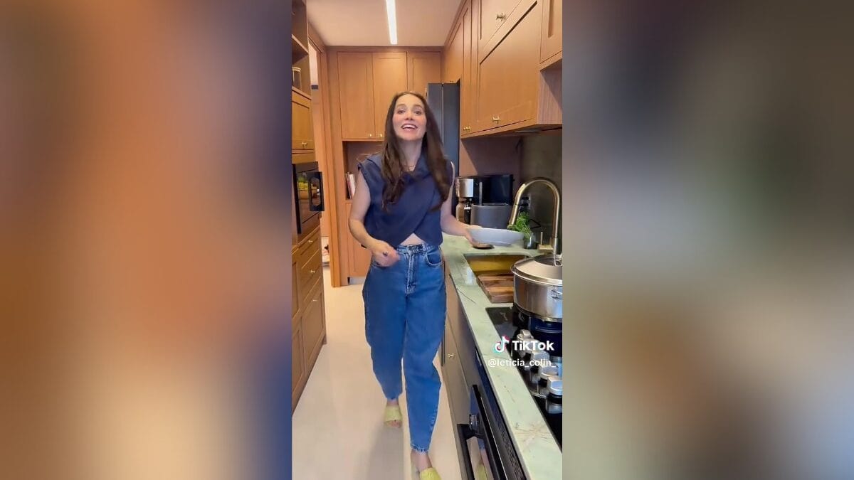 Cozinha da casa da atriz