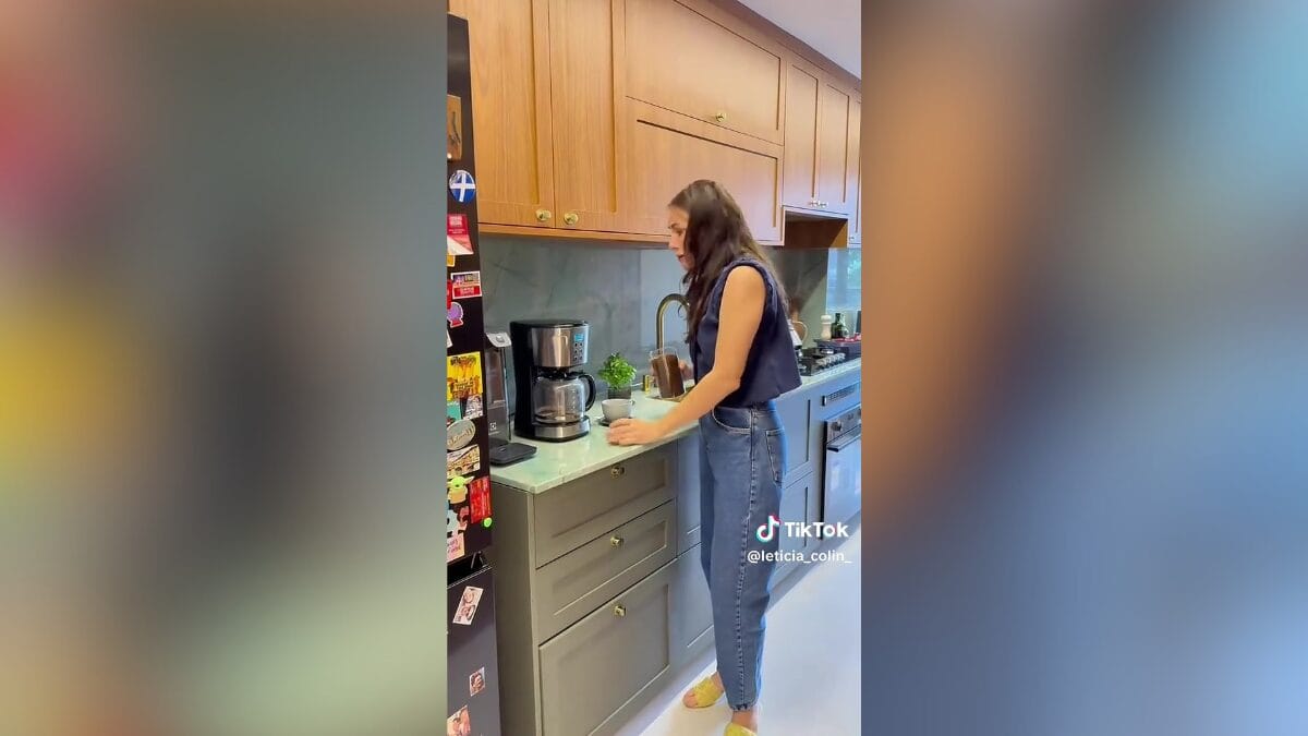 Cozinha da casa da atriz