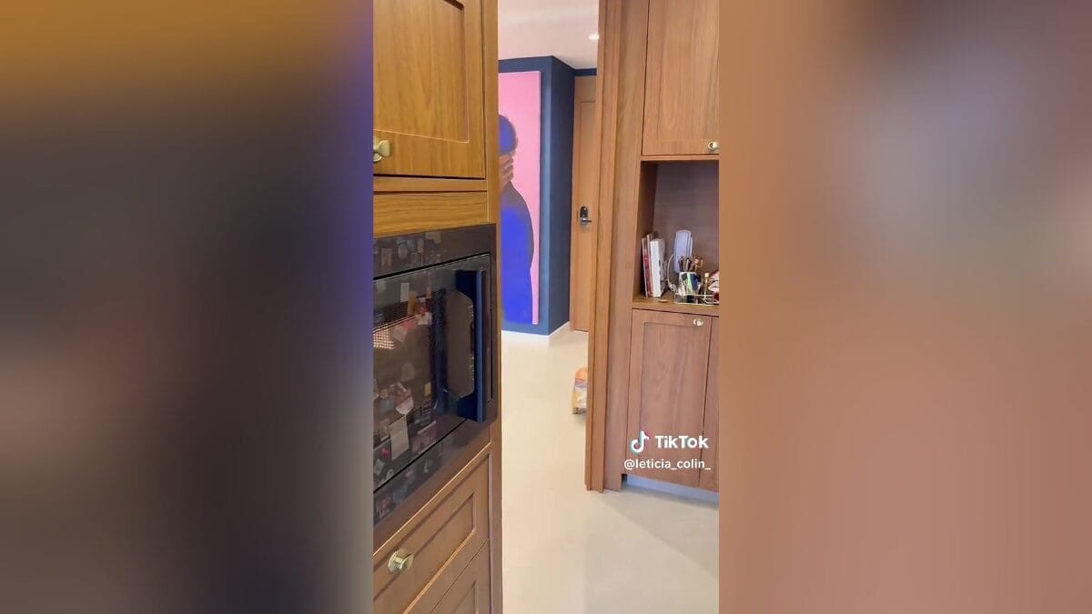 Cozinha da casa da atriz