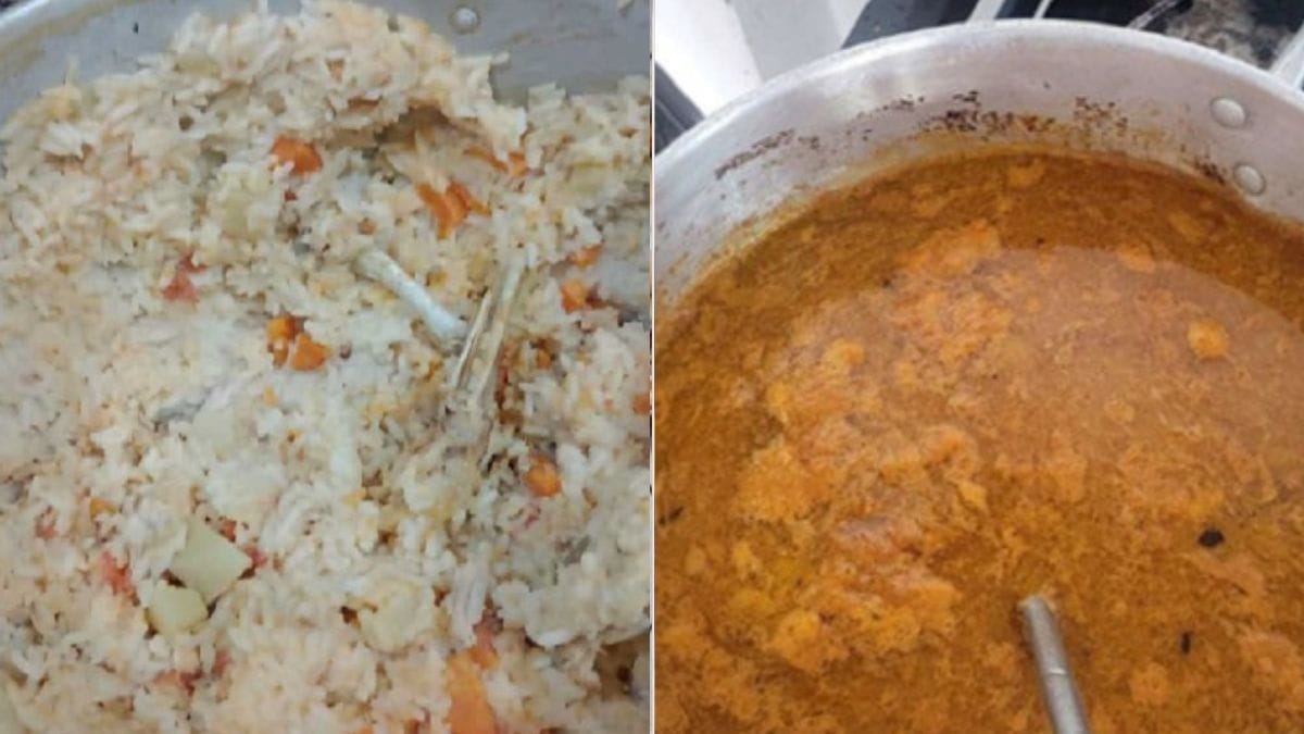 Foto de alimento encontrados no lar de idosos em Joinville