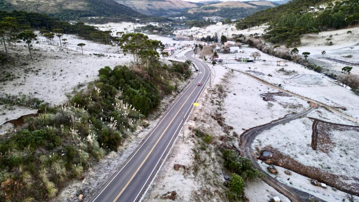 paisagem coberta de geada
