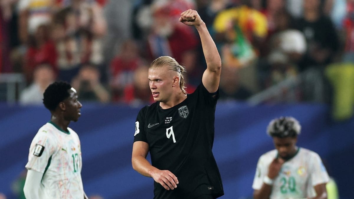 Haaland marcou duas vezes na vitória contra Senegal (Foto: REUTERS, John Sibley)