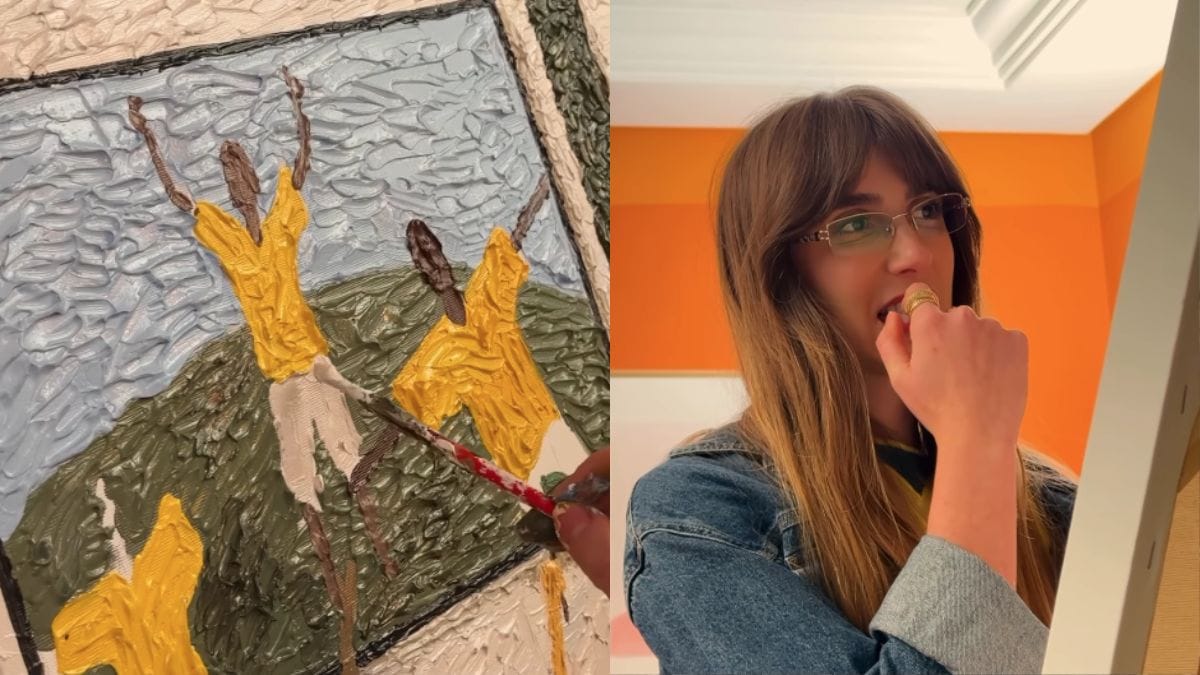 Artista de SC pinta quadros na Copa