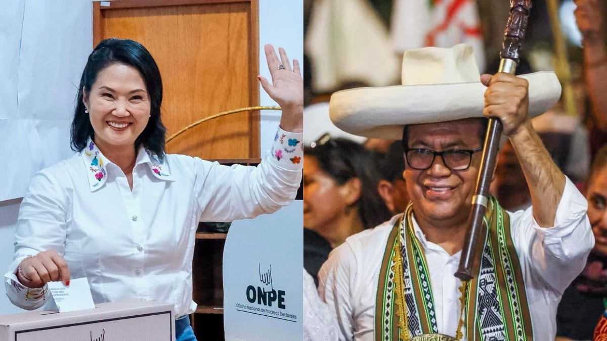 Keiko Jujimori, direitista, disputa as eleições do Peu contra o candidato de esqueda, Roberto Sánchez (Foto: Reprodução, Facebook)
