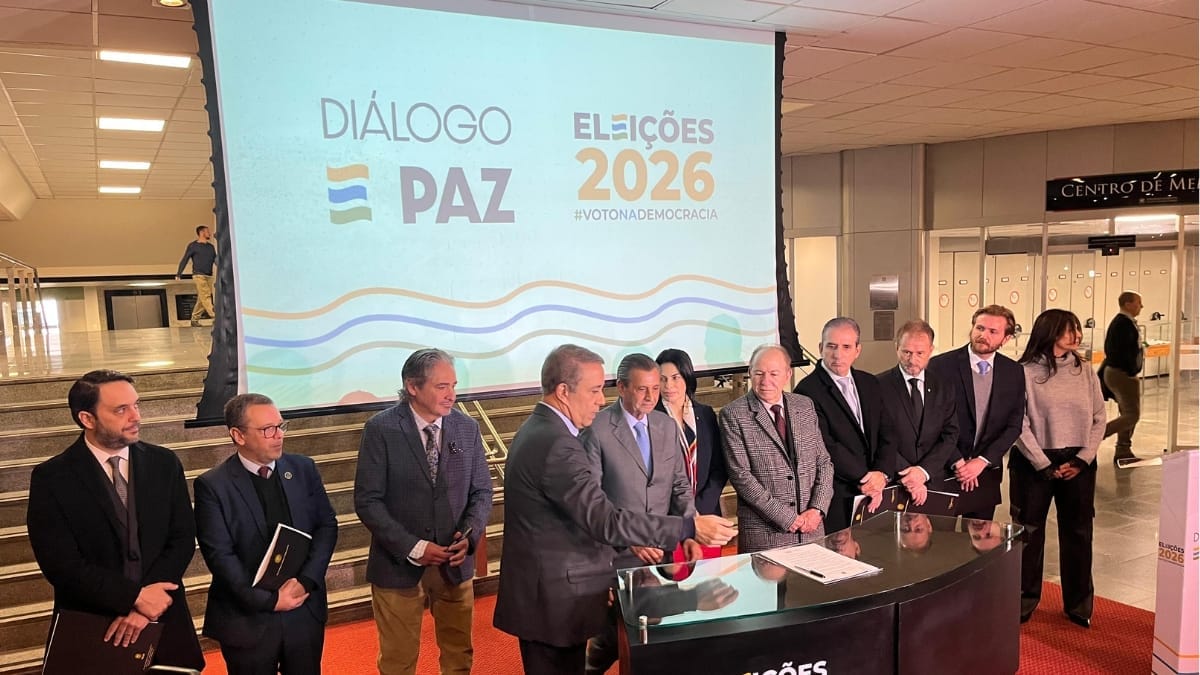 Lançamento campanha institucional "Diálogo e Paz - Eleições 2026” na Alesc (Foto: Carol Fernandes, NSC TV)