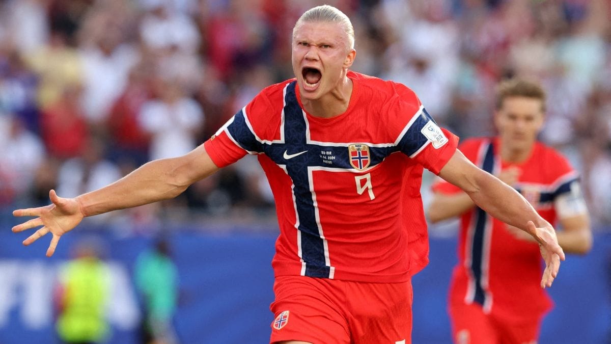 Haaland, o cometa norueguês, liderou a vitória da seleção (Foto: Reuters, Paul Rutherford)