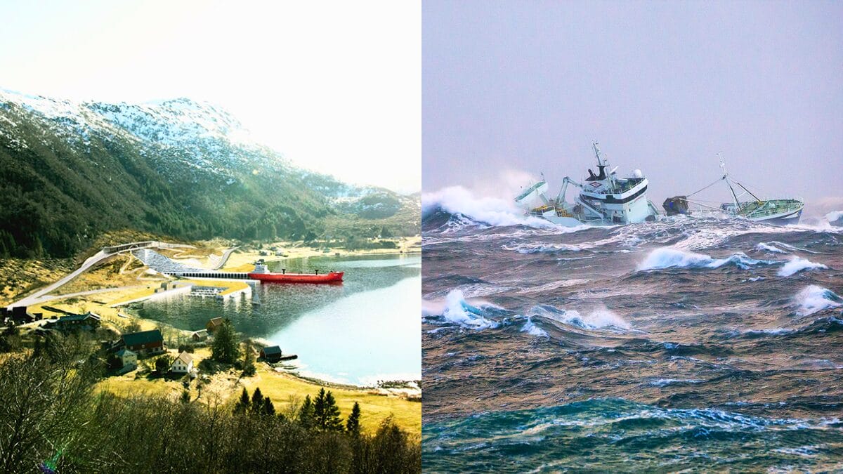 A Noruega vai começar em 2027 a construção do Stad Ship Tunnel, primeiro túnel marítimo em escala real do mundo, com 1,7 km. A obra, recém-aprovada pelo Parlamento norueguês após anos de debate sobre custos, vai permitir que navios e cruzeiros evitem o trecho mais perigoso da costa do país, conhecido por tempestades e ondas extremas. Conclusão prevista para 2031.