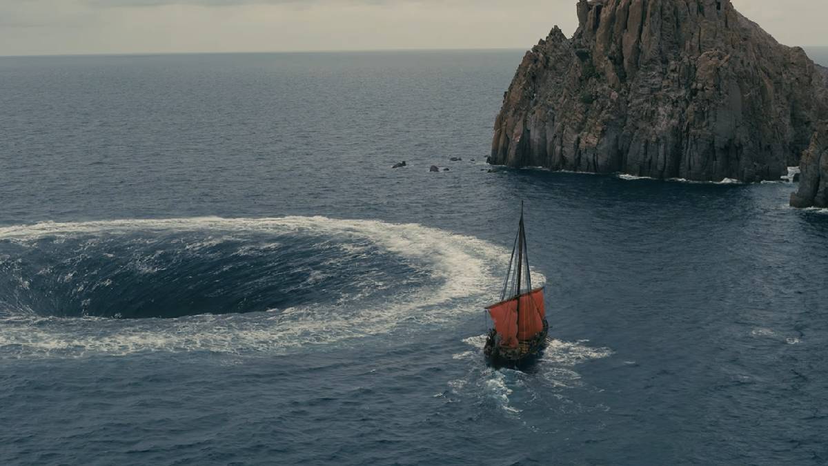 A viagem mar&iacute;tima de Odisseu &eacute; o centro de A Odisseia, &eacute;pico que chega aos cinemas em 2026 com dire&ccedil;&atilde;o de Christopher Nolan (Foto: Universal Pictures, Divulga&ccedil;&atilde;o)