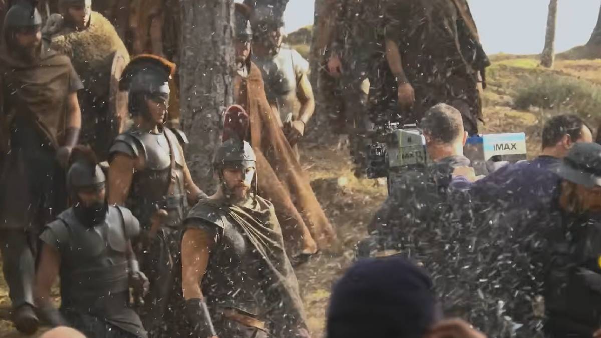 Bastidores de A Odisseia mostram a escala da nova produ&ccedil;&atilde;o de Christopher Nolan, que levou Tom Holland a pedir o adiamento de Homem-Aranha 4 (Foto: Universal Pictures, Divulga&ccedil;&atilde;o)