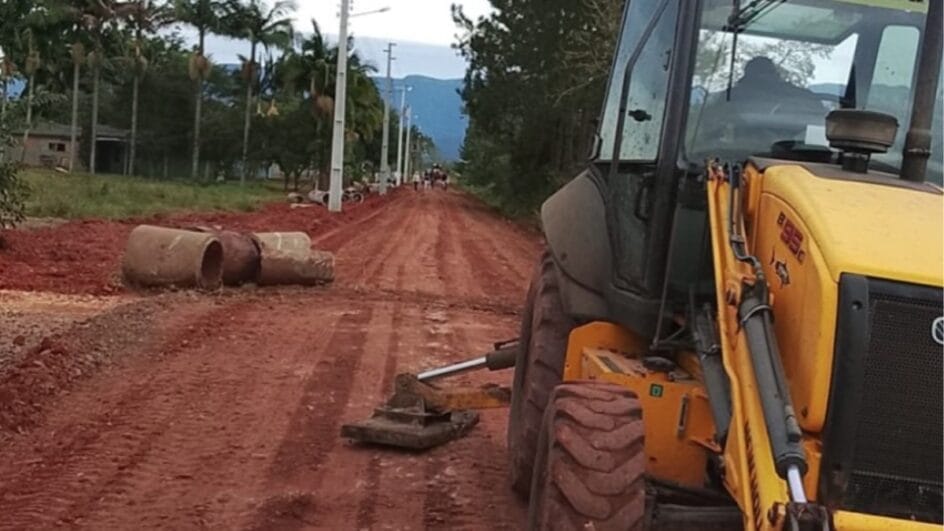 Obras em Santa Rosa do Sul, SC (Foto: Divulgação, Prefeitura de Santa Rosa do Sul)