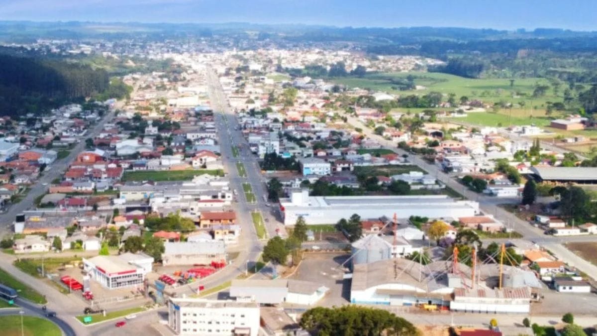 Cidade de Papanduva vista de cima