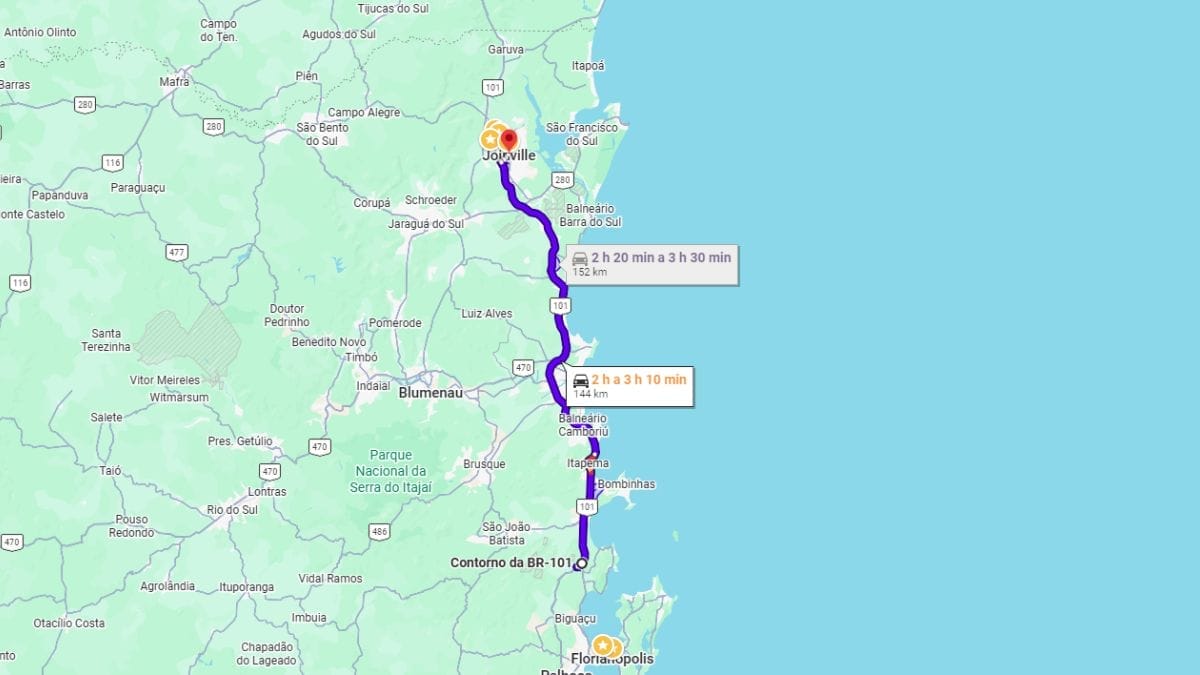 Via Mar deve reduzir em quase 2h o trajeto entre Joinville e Florian&oacute;polis