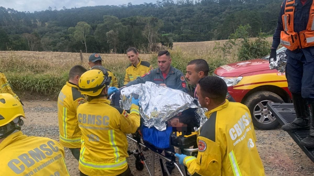 Resgate de homem desaparecido em Rio Negrinho